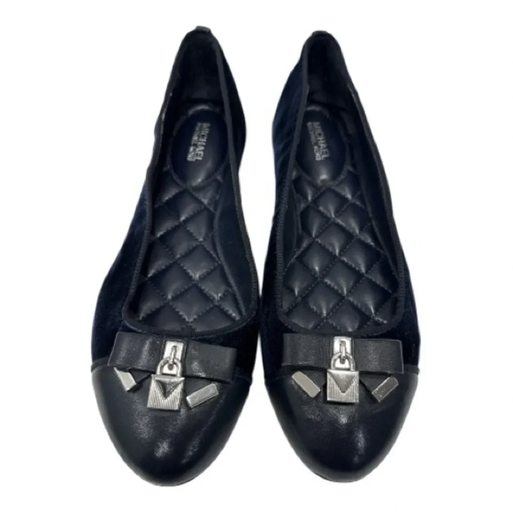 MICHAEL Michael Kors Navy Blue Flats with Bow Accent